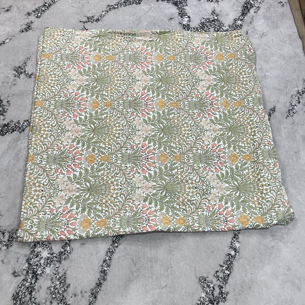 William Morris at Home Cotton Duvet Cover Floral Botanical Green Pink Bedding